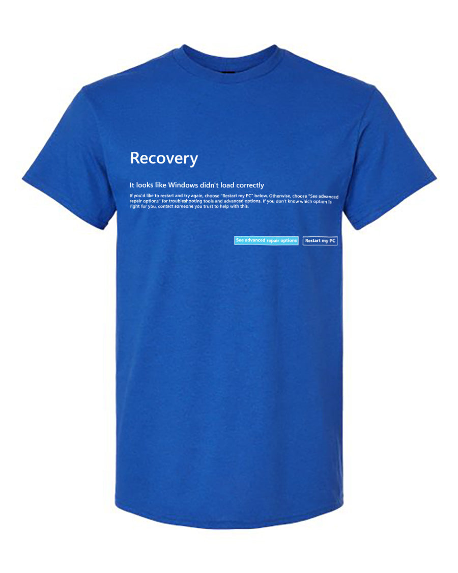Blue Screen of Death Recovery T-shirt