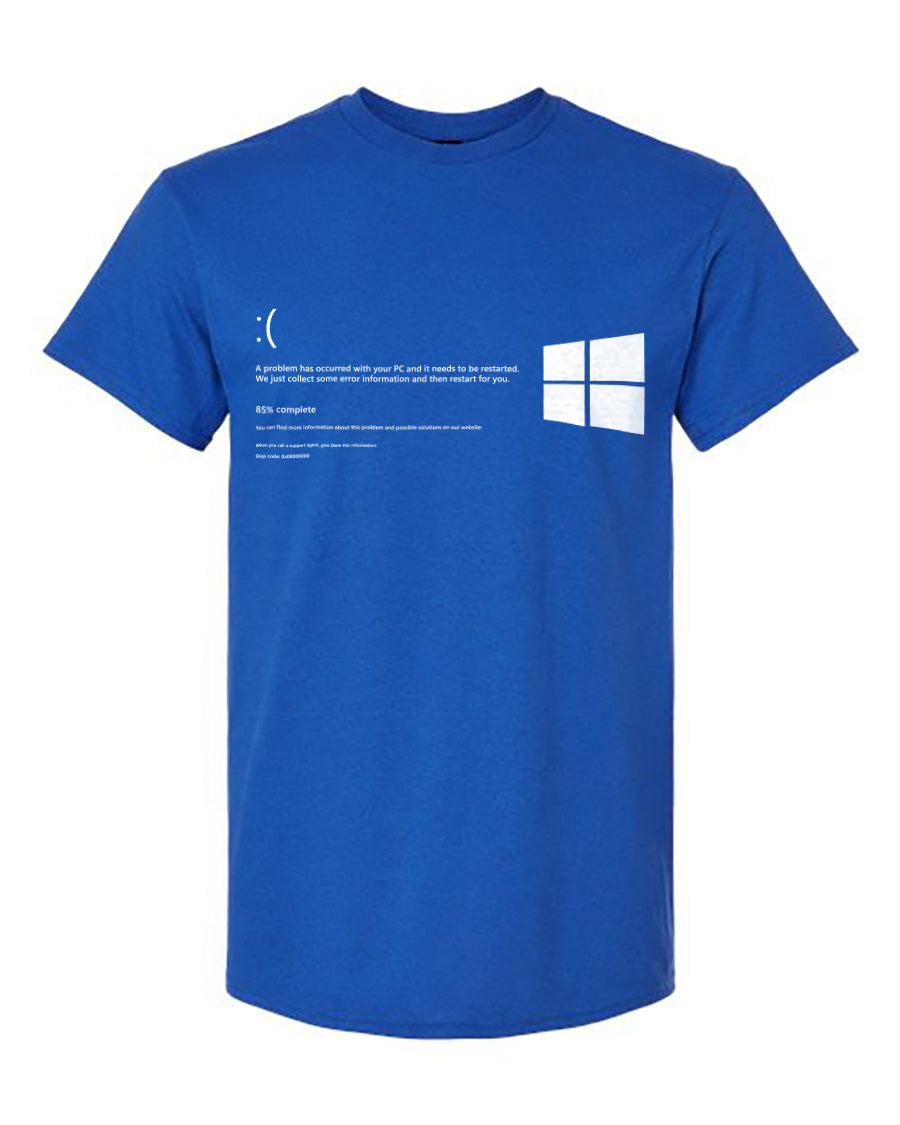 Blue Screen of Death Restart T-shirt