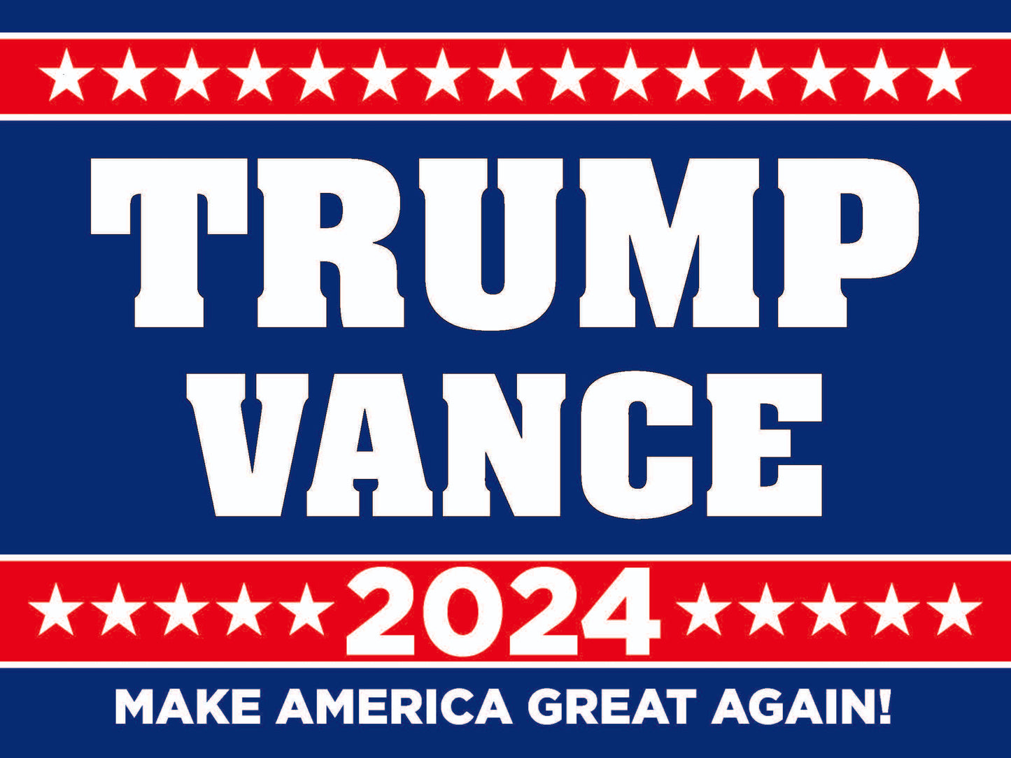Trump Vance Blue Yard Sign