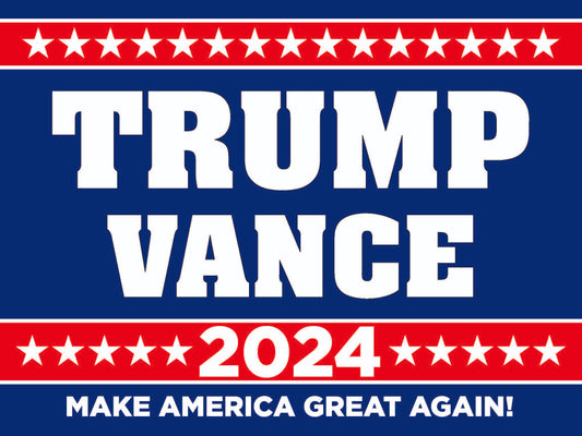 Trump Vance Blue Yard Sign